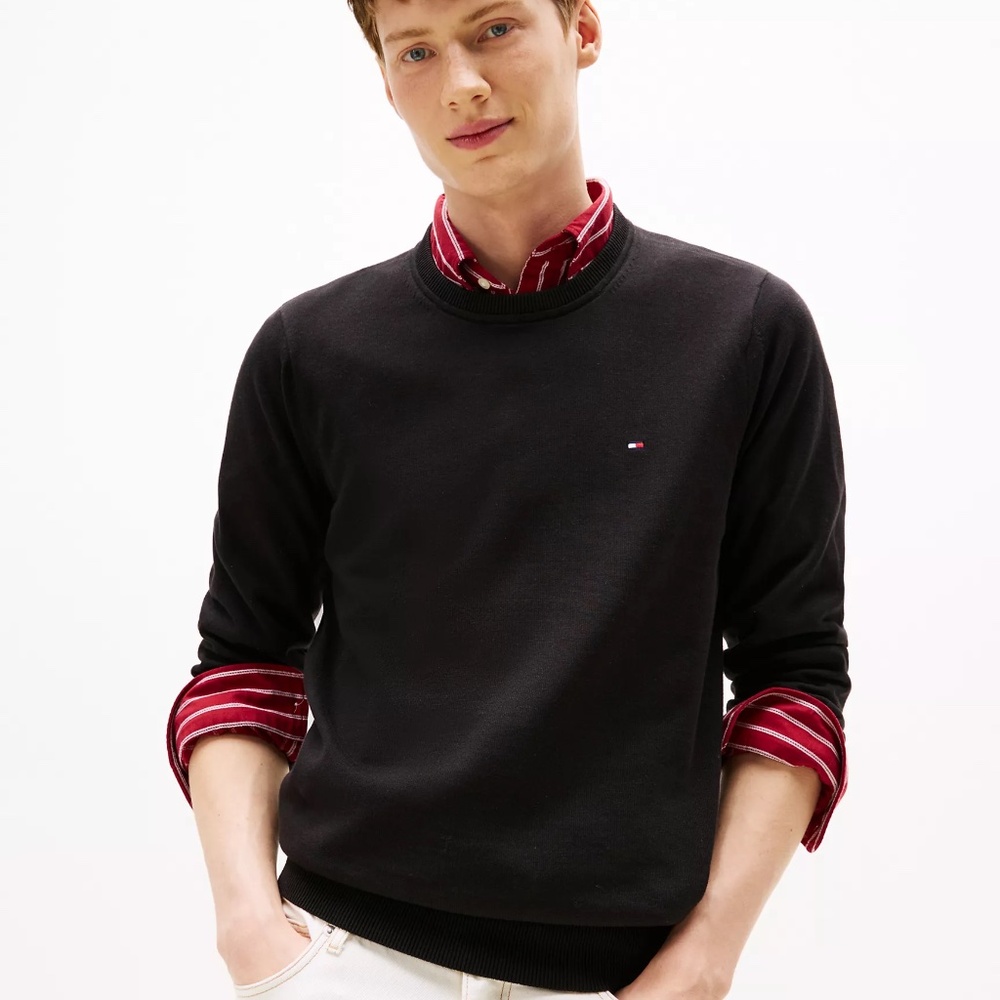 Tommy Hilfiger Classic Crewneck Sweater – Black, XS